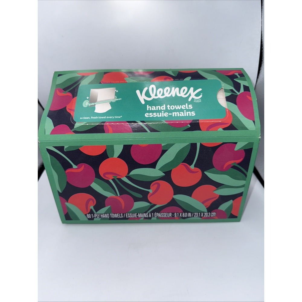 Kleenex Hand Towels Disposable Single-Use Paper Towels 60 Count Floral Box